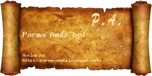 Parma Amábel névjegykártya